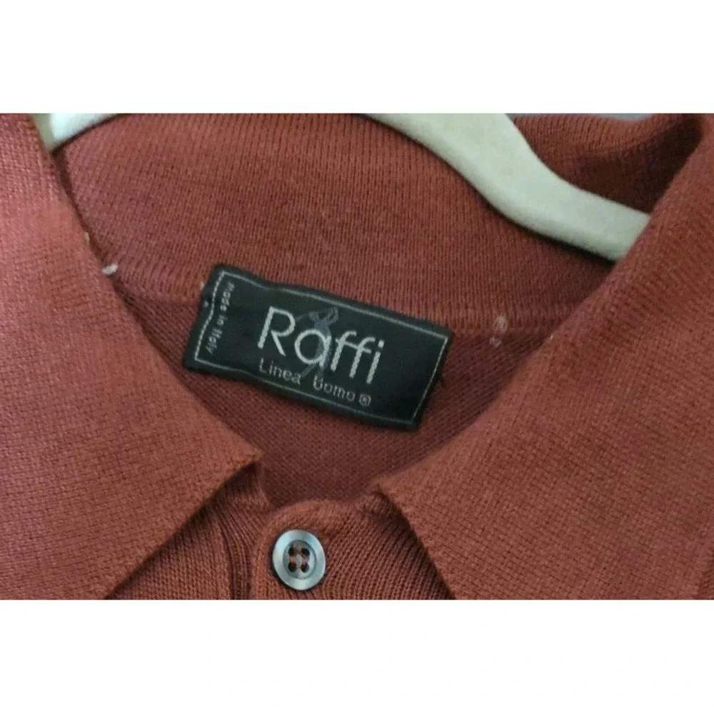 Men's Vintage 90s Raffi Linea Uomo Italian Knit Sweater Cotton Blend Lightweight